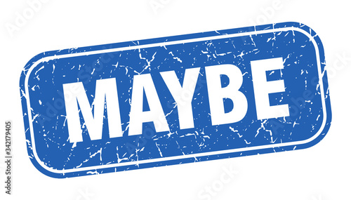 maybe stamp. maybe square grungy blue sign