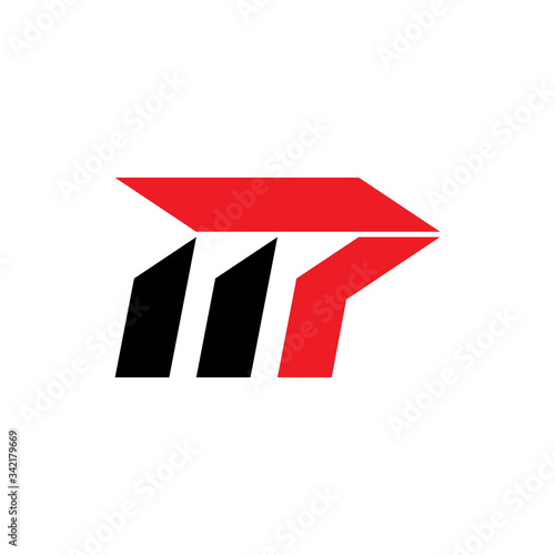 MP letter logo design vector