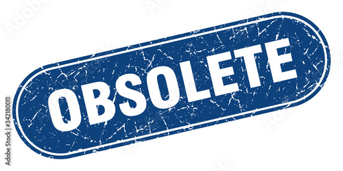 obsolete sign. obsolete grunge blue stamp. Label