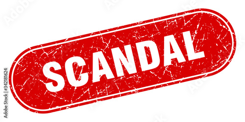 scandal sign. scandal grunge red stamp. Label