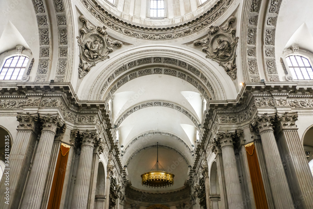 Brescia, Italy. Interiors of catholic church (Cathedral of Santa Maria Assunta).