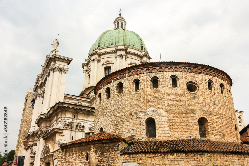 Brescia, Italy. Architecture of catholic church (Cathedral of Santa Maria Assunta).