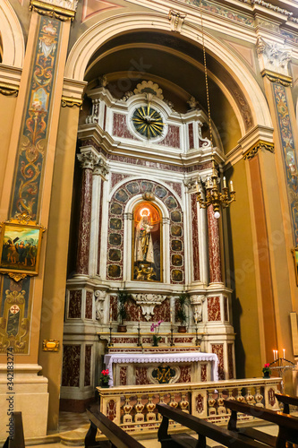 Verolavecchia, Italy. Interiors of catholic church (Parrocchia dei Ss. Pietro e Paolo Apostoli di Verolavecchia). photo