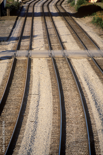 Railroad tracks in Chicago, Illinois
