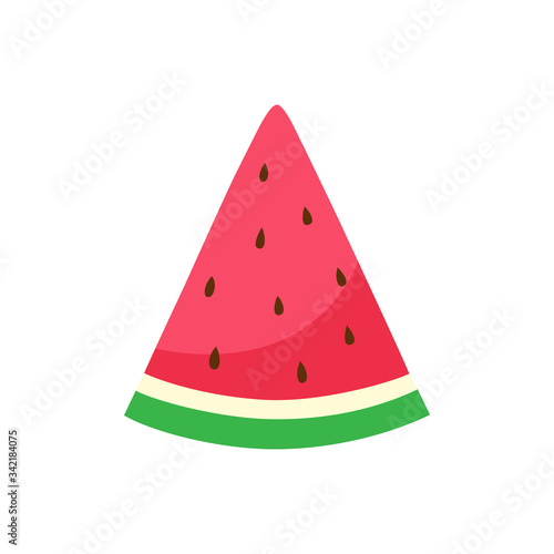 Sliced ripe watermelon isolated on white background