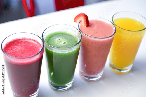 fresh fruit smoothies and juices