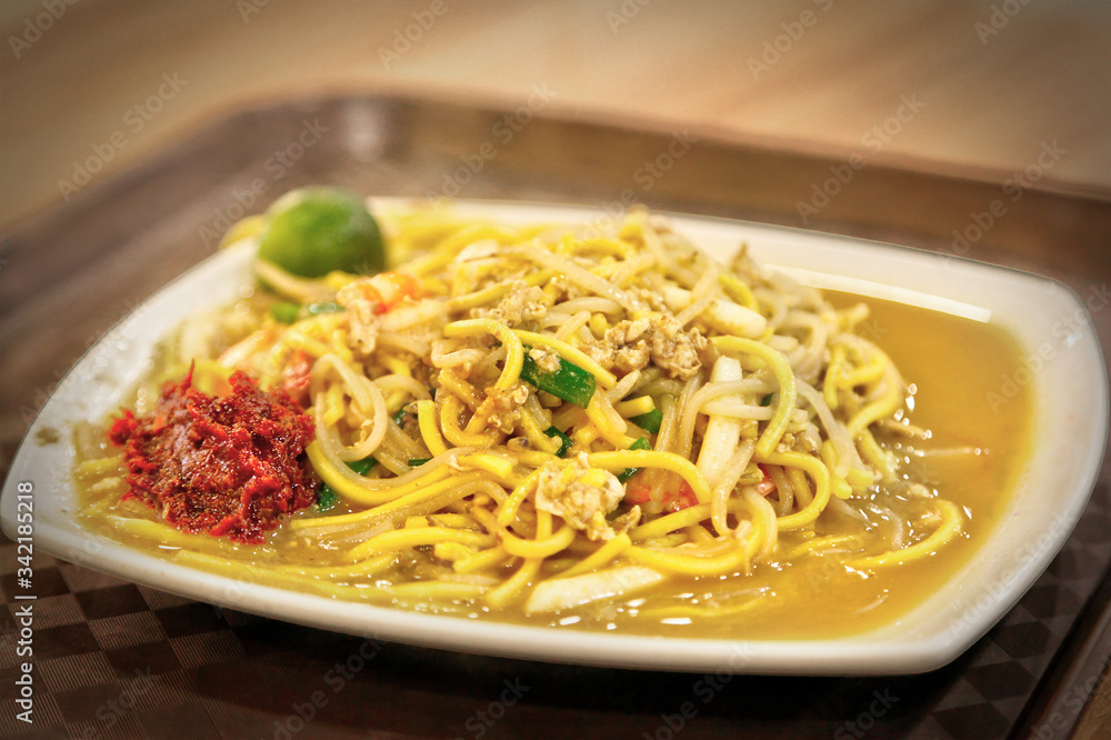 Singapore Cuisine Seafood Hokkien Mee Noodles Singapore Cuisine Seafood Hokkien Mee Noodles