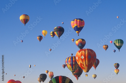 Balloons take to the air at the Albuquerque International Balloon Fiesta in New Mexico photo