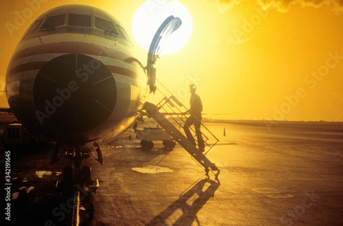 A passenger boarding an airport © spiritofamerica