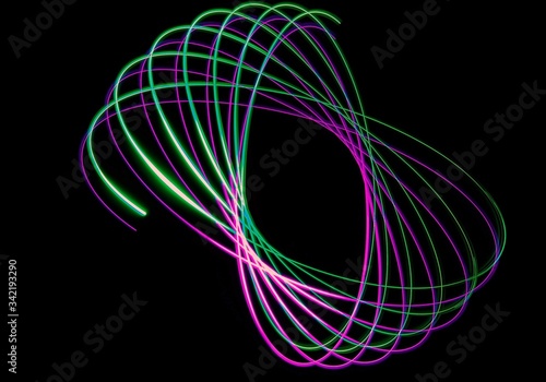 Abstract geometric pattern light painting 