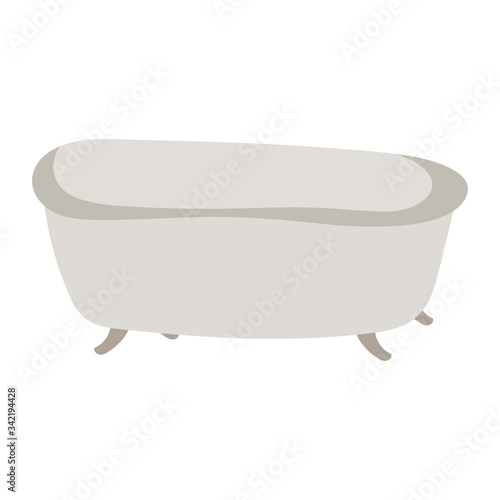 bathtub isolated icon on white background