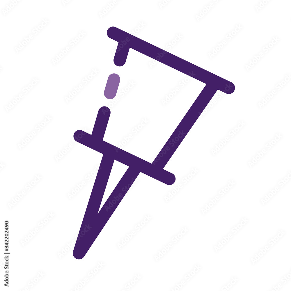 paper pin line style icon paper pin line style icon