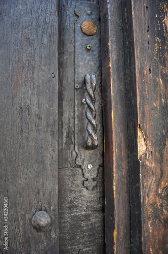 Madera vieja de una puerta