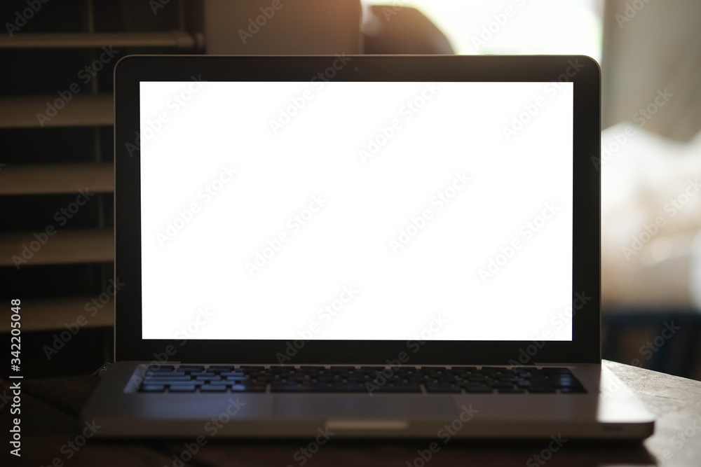 Mock up Copy Space Blank Screen Concept Business Working on Laptop. Mock up Copy Space Blank Screen Concept Business Working on Laptop.