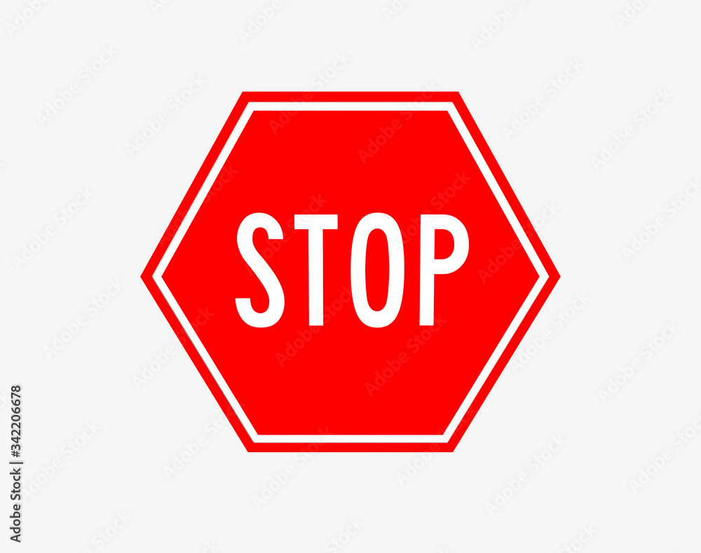 Stop traffic sign. Isolated on white. Clipping path. 3D Rendering. Stop traffic sign. Isolated on white. Clipping path. 3D Rendering.