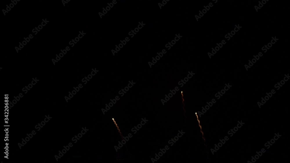 Many flashing colourful fireworks in event amazing with black background celebrate New Year, holiday and festival in night. Many flashing colourful fireworks in event amazing with black background celebrate New Year, holiday and festival in night.