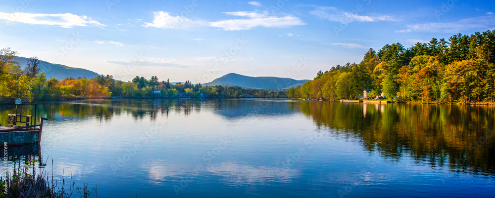 Fototapeta premium Curtis Park Hudson River Corinth Upstate New York Adirondacks