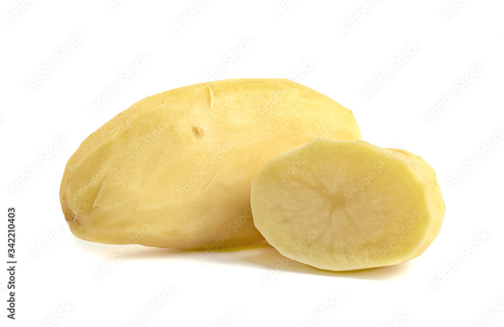 peeled potatoes isolated on white background peeled potatoes isolated on white background