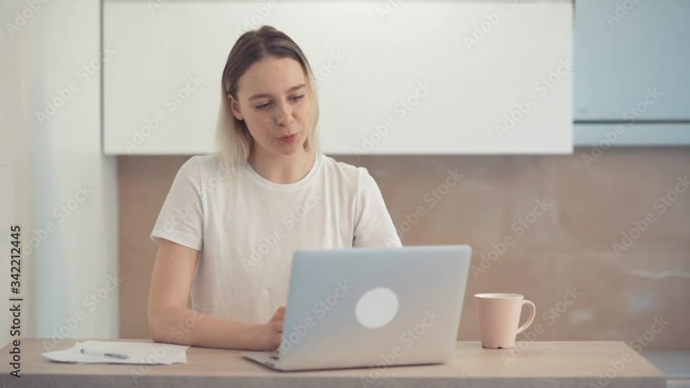 Online classes. Distance learning. Conversation in a bright comfortable room. Online classes. Distance learning. Conversation in a bright comfortable room.