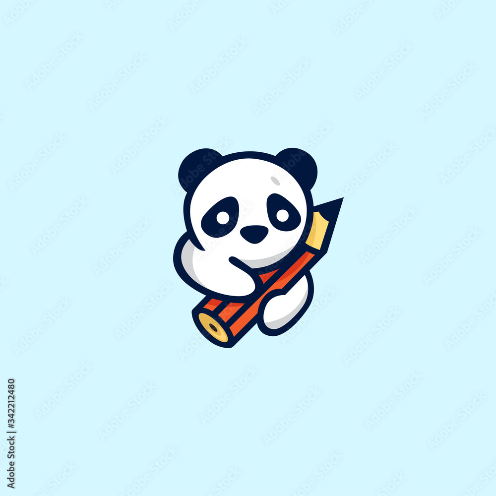 Fototapeta premium Cute Panda Clip Art
