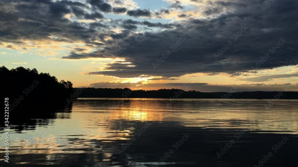 Silhouette of trees and landscape on Lake Hartwell amazing morning Sunrise. Silhouette of trees and landscape on Lake Hartwell amazing morning Sunrise.