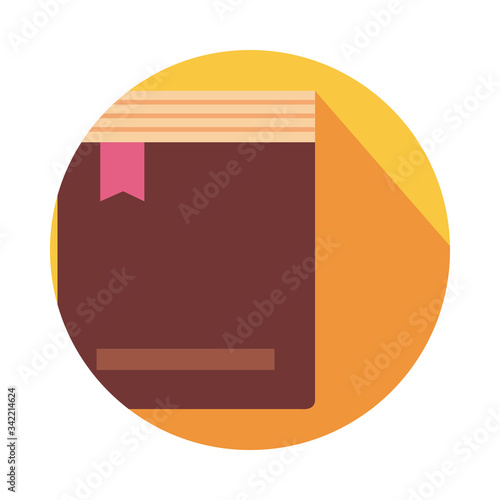 text book with ribbon marker block style icon Free Download text book with ribbon marker block style icon - GFXLoad