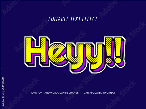 editable pop up style 3d text effect