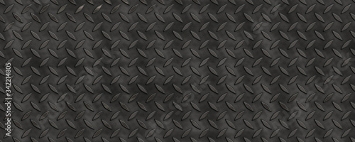 Black diamond metal plate texture background