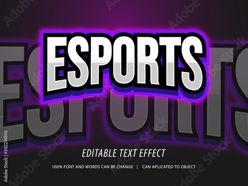 editable esport logo style text effect mockup