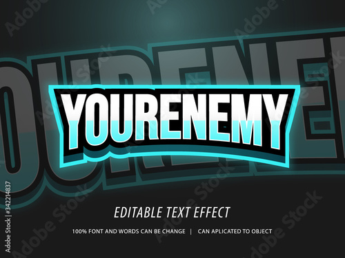 editable esport logo style text effect mockup