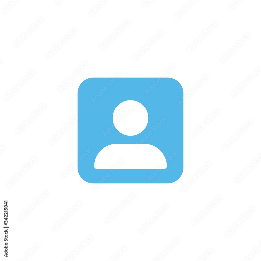 User profile vector icon. Person character pictogram for apps and social media profiles.
