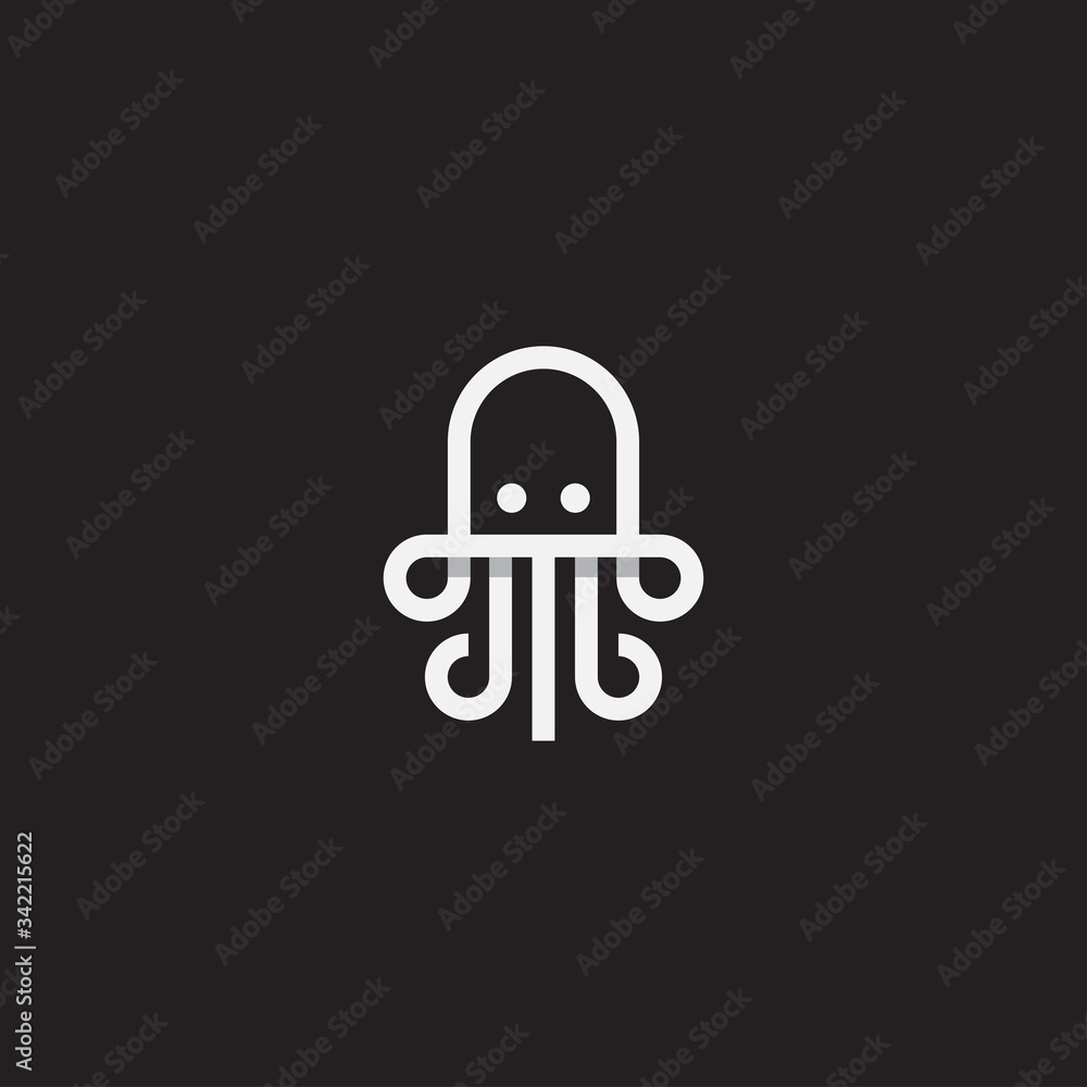 Line art jellyfish Line art jellyfish