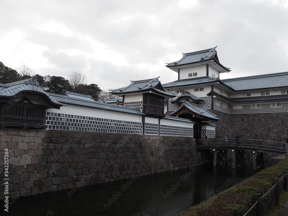 the kanazawa castle park in japan