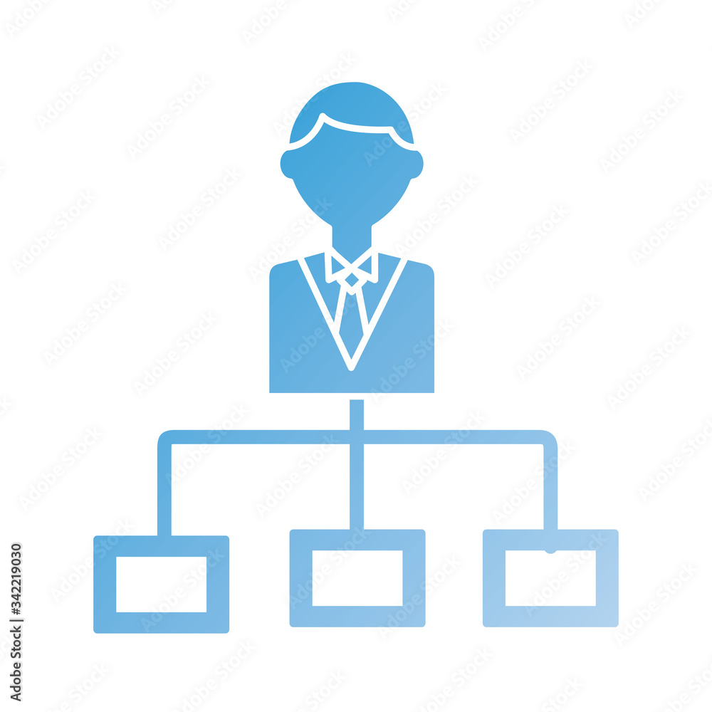 businessman leader silhouette style icon