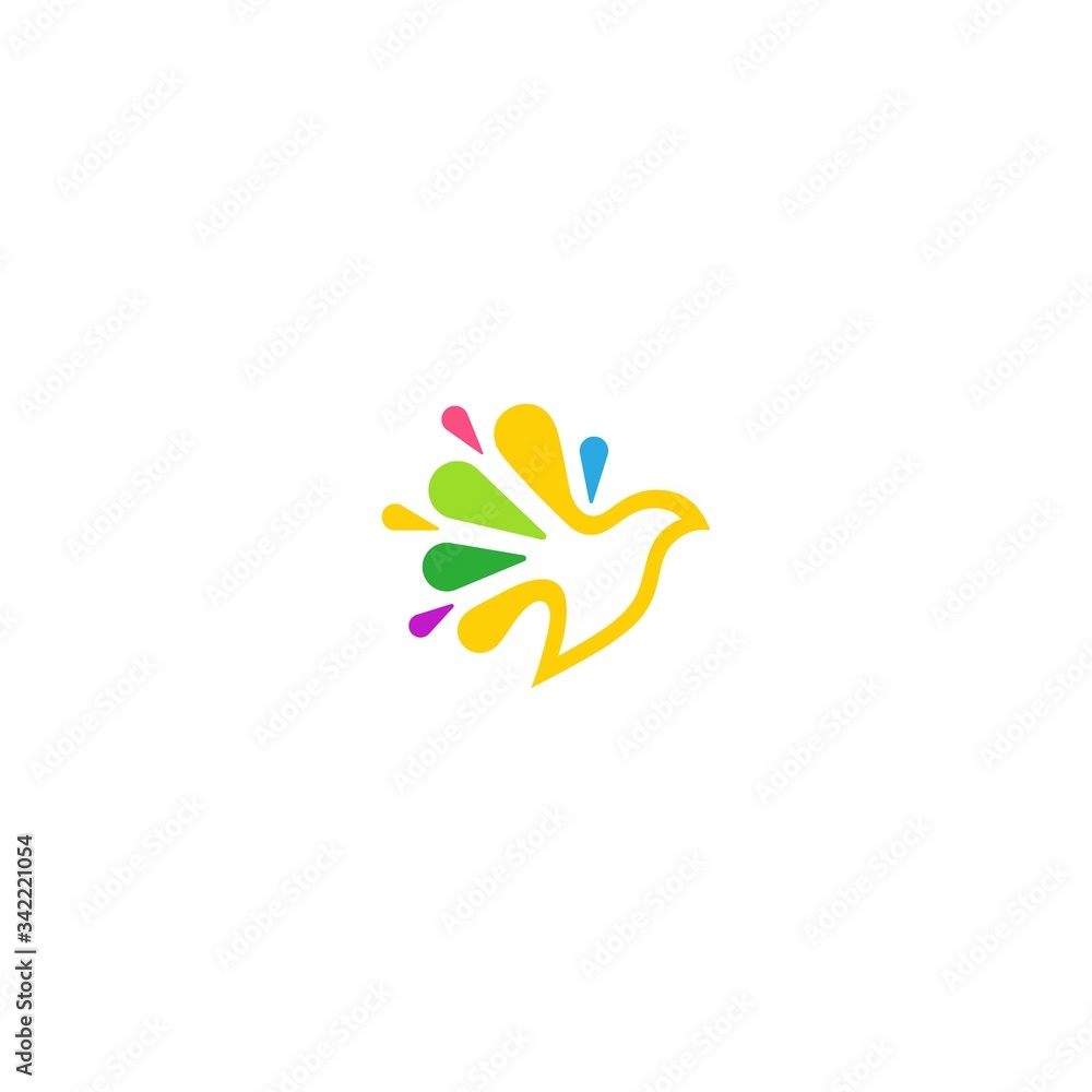 Fototapeta premium Flower Bird Full Color