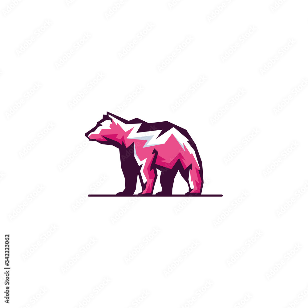 Fototapeta premium Silhouette Bear Mountain