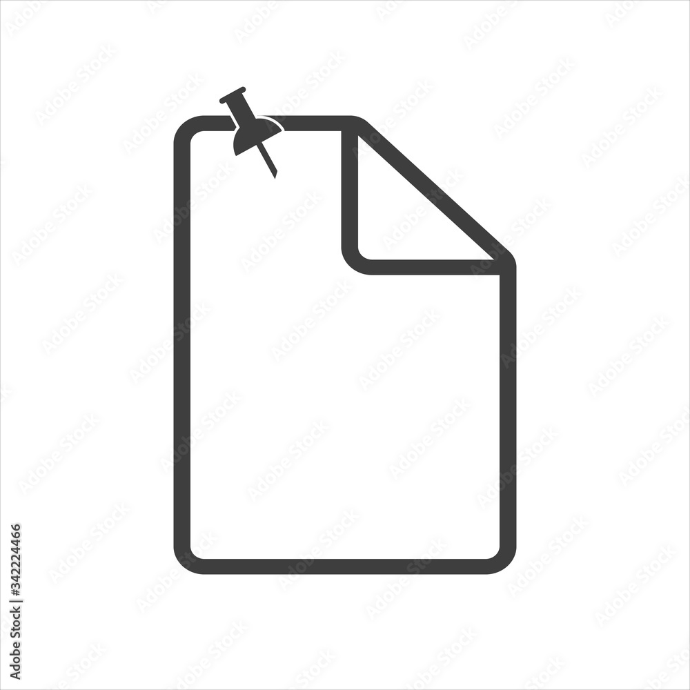 Paper document icon. Isolated Black symbol. Vector illustration. Paper document icon. Isolated Black symbol. Vector illustration.