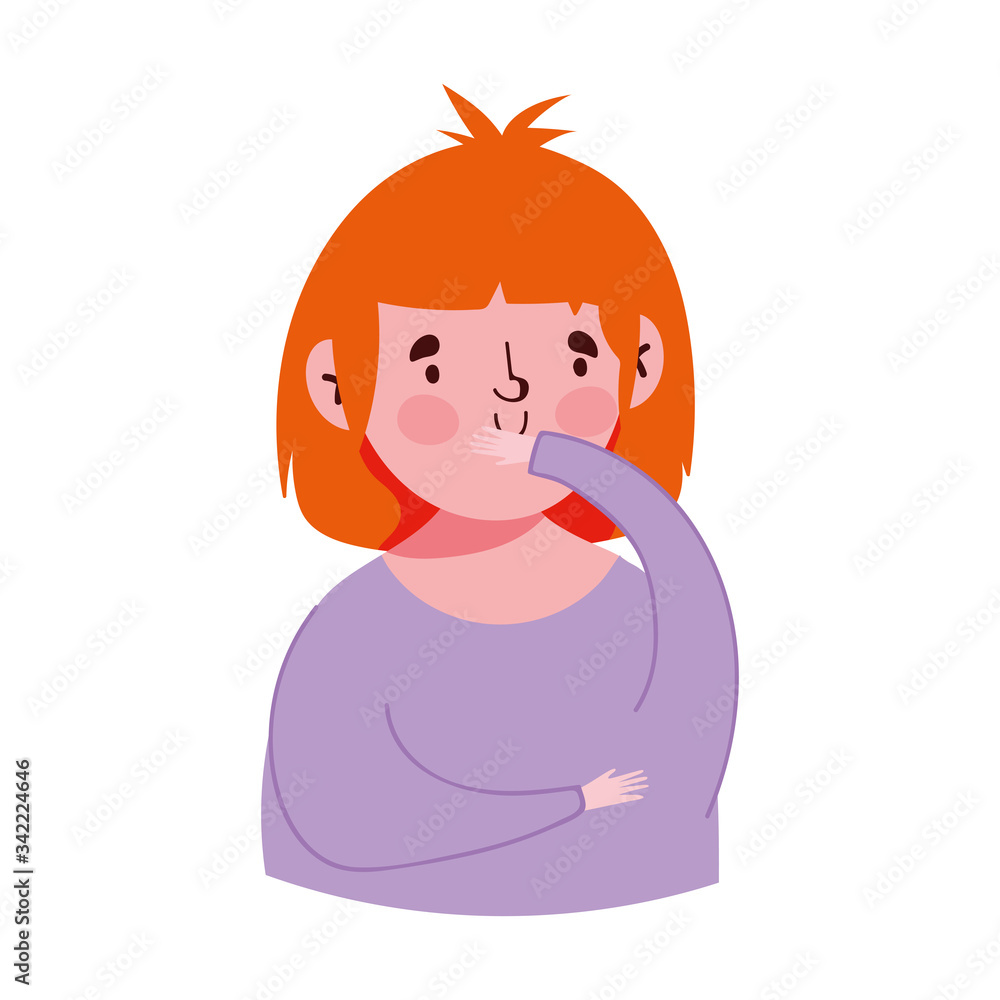 covid 19 coronavirus, man cover mouth prevention, icon white background covid 19 coronavirus, man cover mouth prevention, icon white background