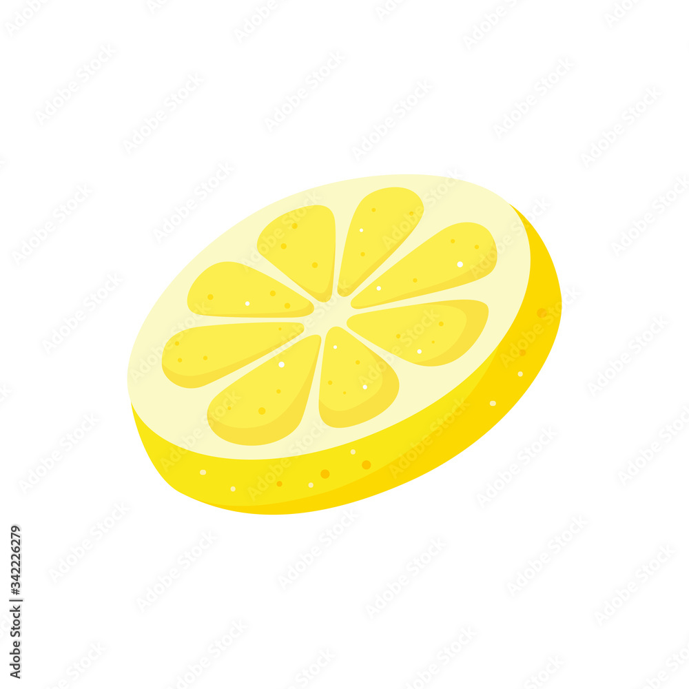 Lemon slice isolated on white background Lemon slice isolated on white background