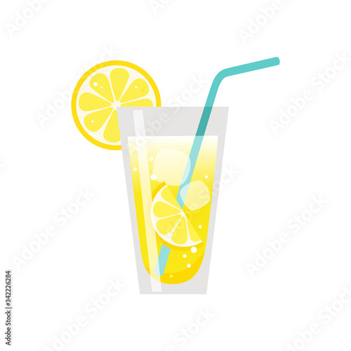 Lemonade isolated on white background 