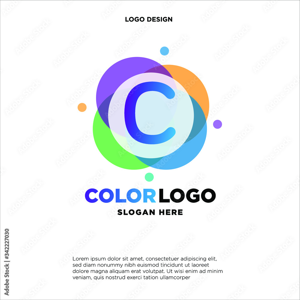 full color creative pixel bubble letter C logo design full color creative pixel bubble letter C logo design