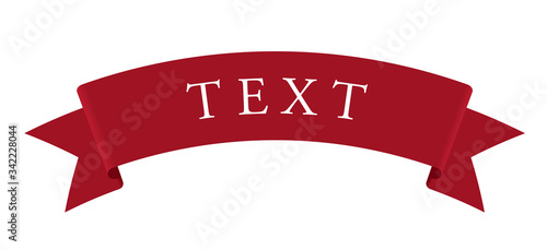 Vector illustration of arched red ribbon