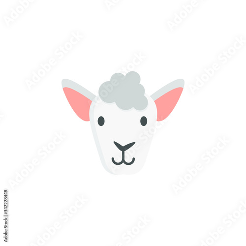 lamb flat icon on white background, vector symbol