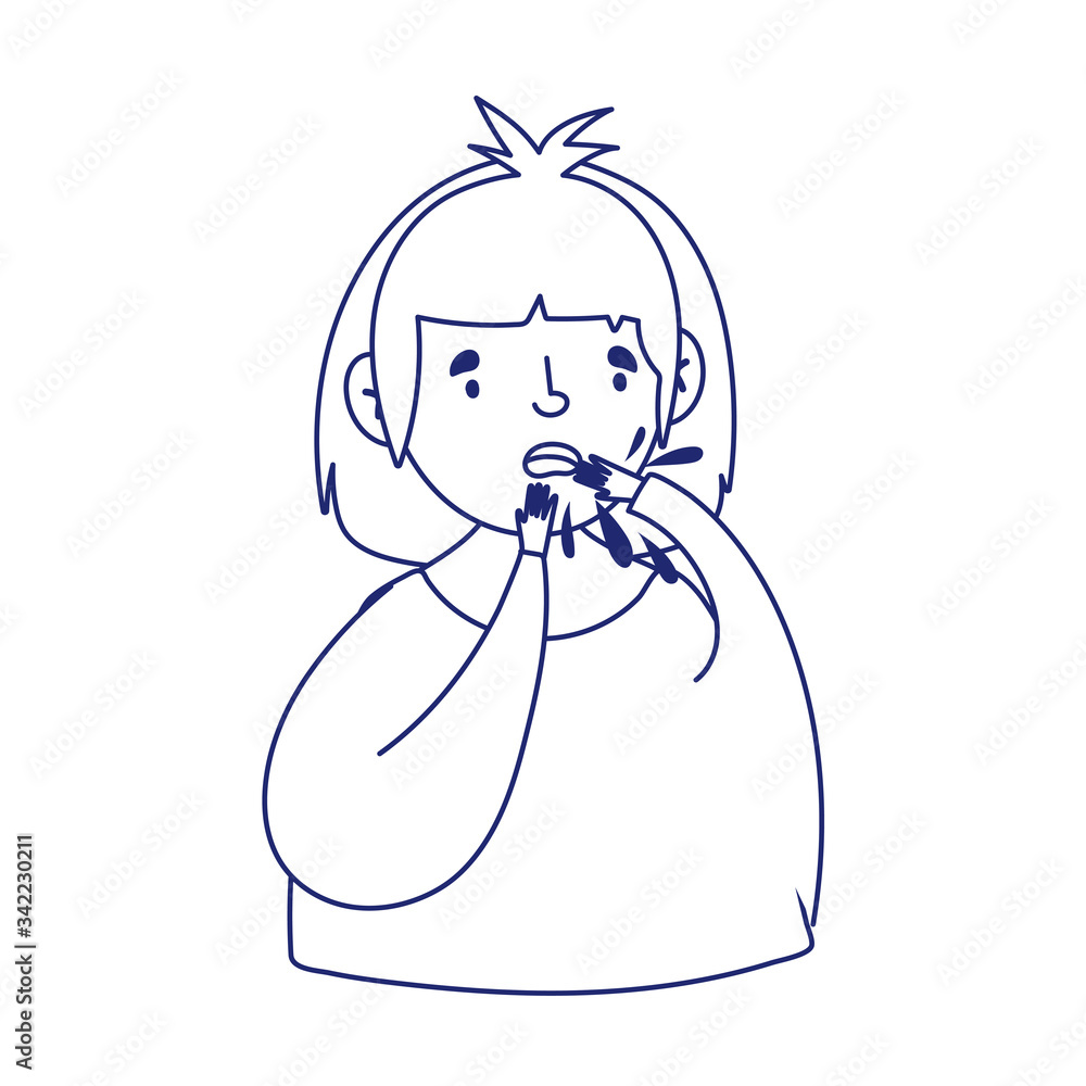 covid 19 coronavirus, sick man coughing, isolated icon white background covid 19 coronavirus, sick man coughing, isolated icon white background