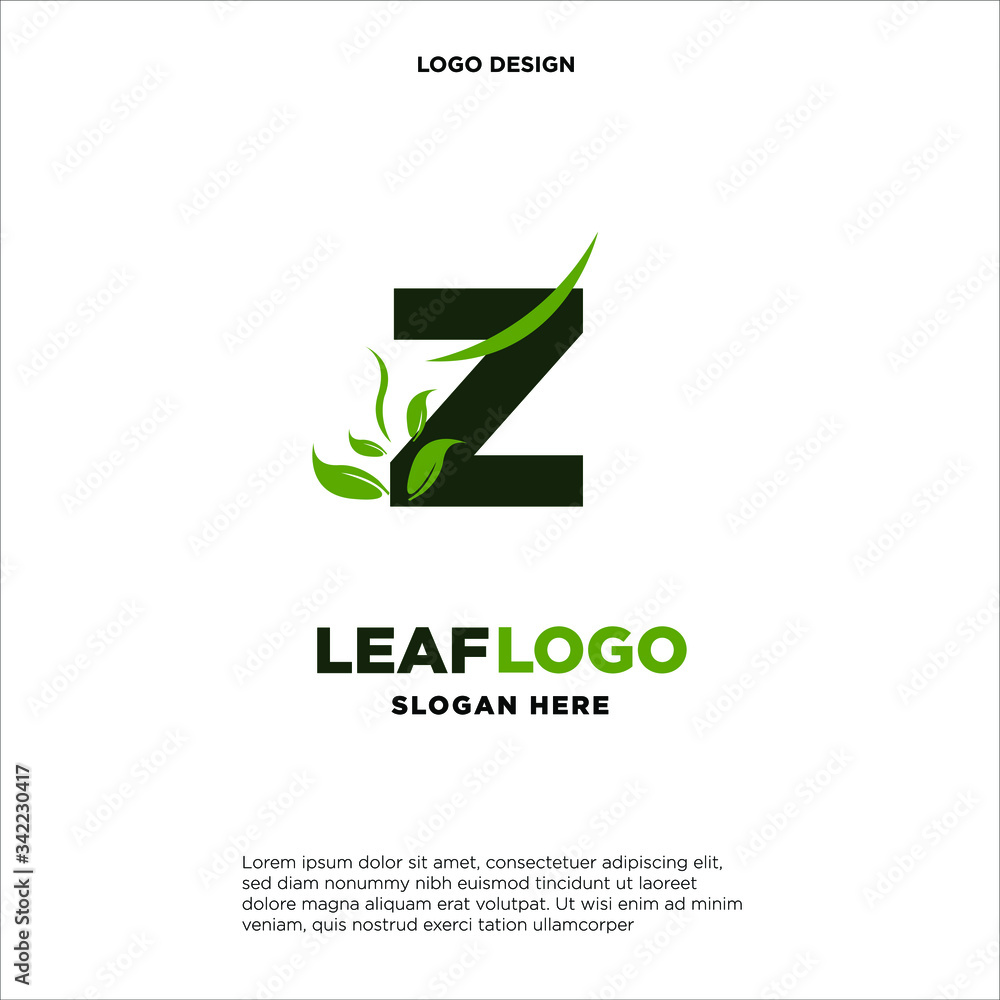 Initial Letter Z With Leaf Logo
Initial Letter Z With Leaf Logo
