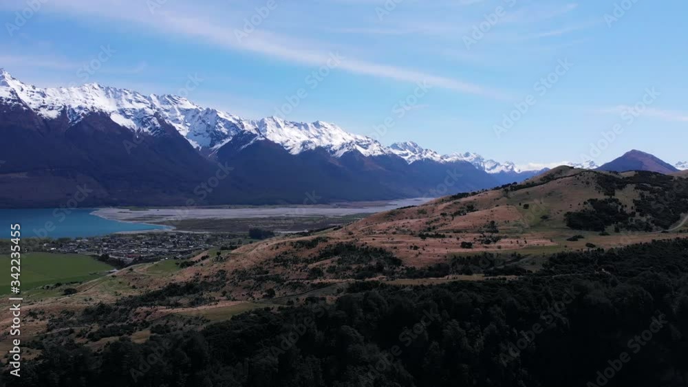 Snow Covered Mountains Next to Lake Wakatipu in Glenorchy, New Zealand, Aerial
Snow Covered Mountains Next to Lake Wakatipu in Glenorchy, New Zealand, Aerial