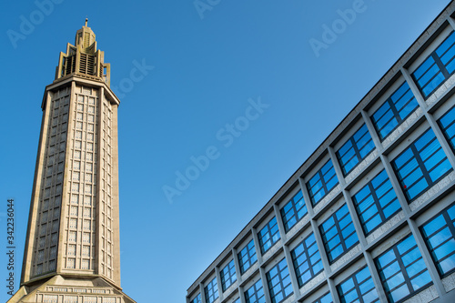 Canvas Print Le Havre, France. Eglise St Joseph