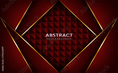 Modern red geometric with overlap textured layer background.