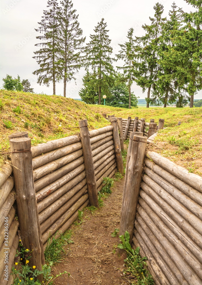 The defensive structure - trench of World War II The defensive structure - trench of World War II