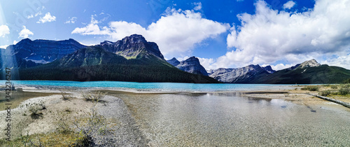 Glacial lake on mid summers day